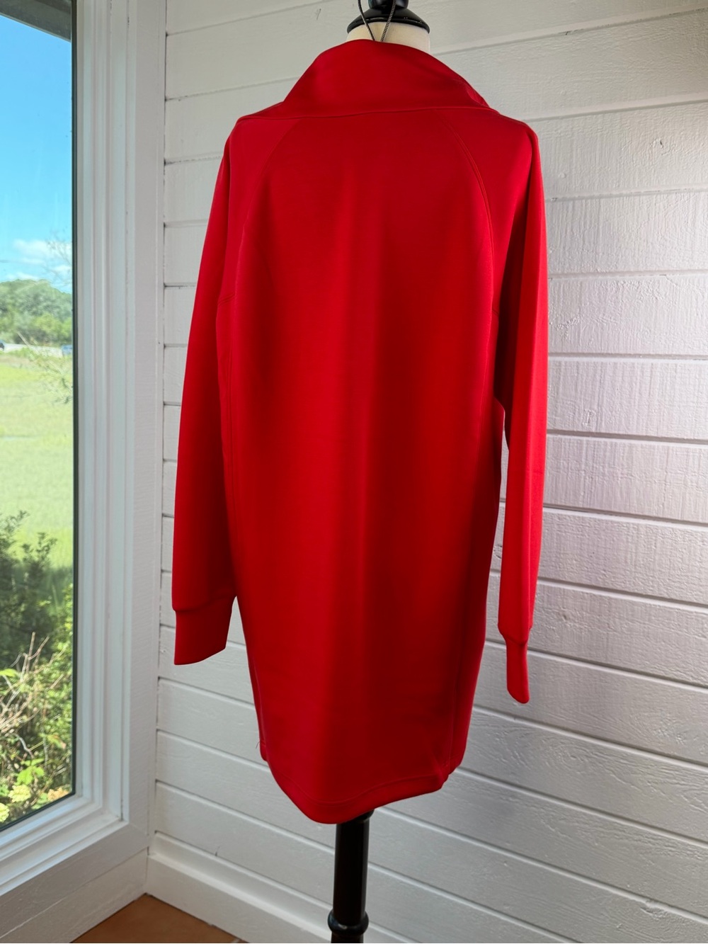 SPANX AirEssentials Half Zip Dress Large Red NWT long sleeve - Picture 11 of 16
